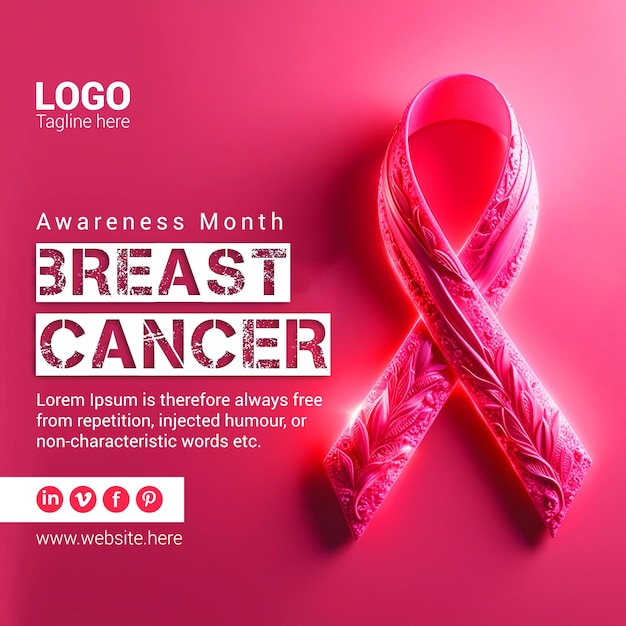 Breast cancer awareness month concept design background