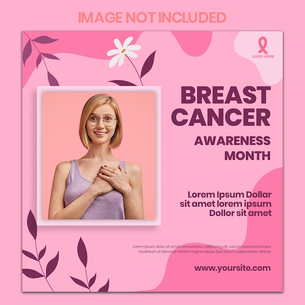 Breast Cancer Awareness Month Instagram Post Template