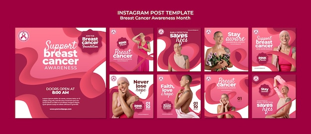 Breast cancer awareness month instagram posts