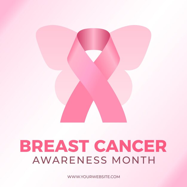 PSD breast cancer awareness month october social media post design template