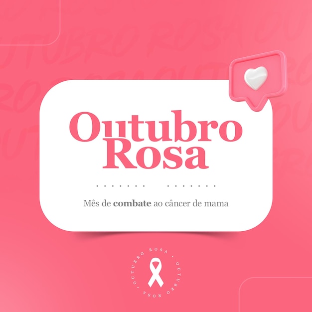 Breast cancer awareness Pink October Social Media Post Template