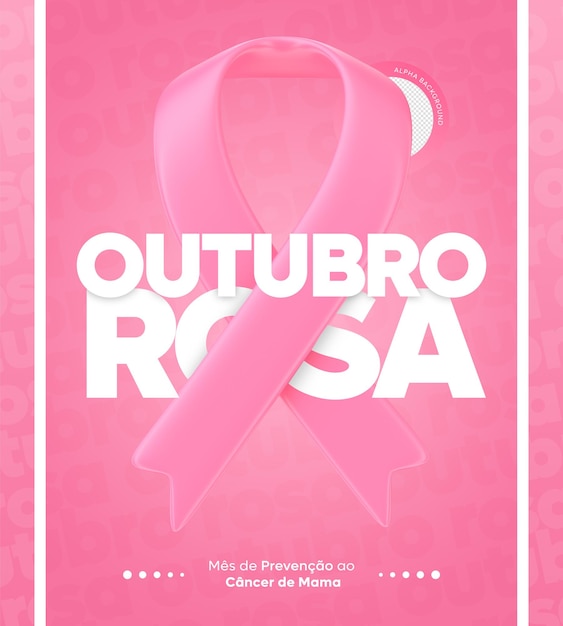 Breast cancer awareness Pink October Social Media Post Template