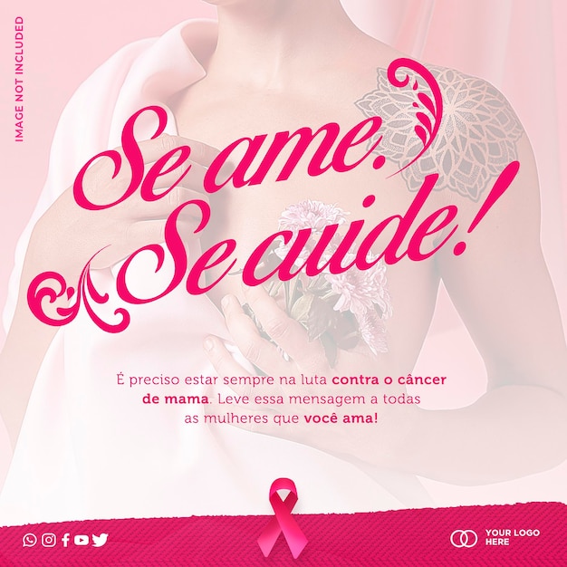 Breast cancer awareness social media template