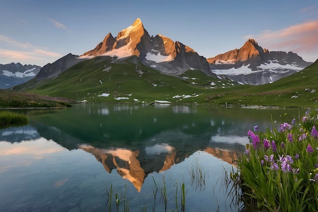 PSD breathtaking alpine peaks exploring the rugged beauty of europes iconic mountains