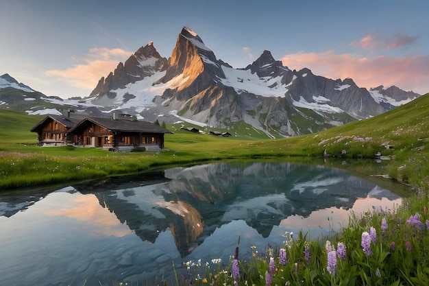 PSD breathtaking alpine peaks exploring the rugged beauty of europes iconic mountains