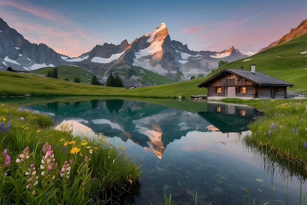 PSD breathtaking alpine peaks exploring the rugged beauty of europes iconic mountains