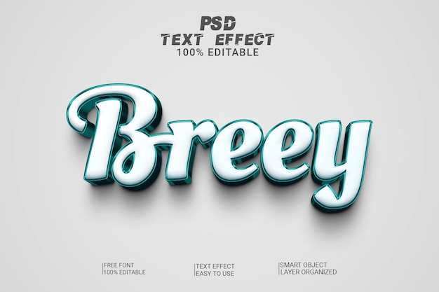 Breey 3d psd text effect