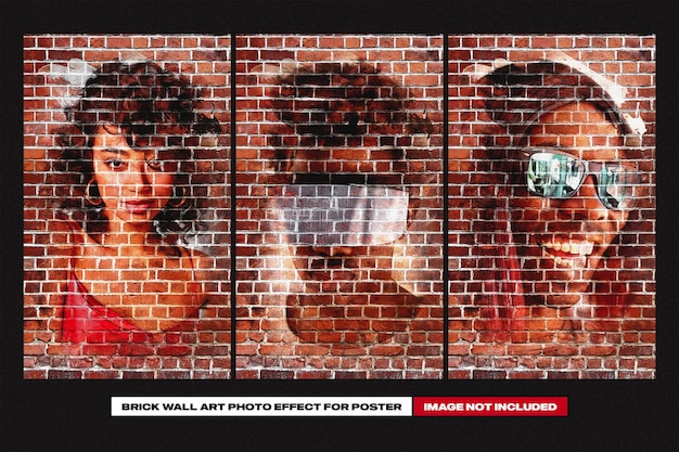 Brick Wall Art photo effect for Poster