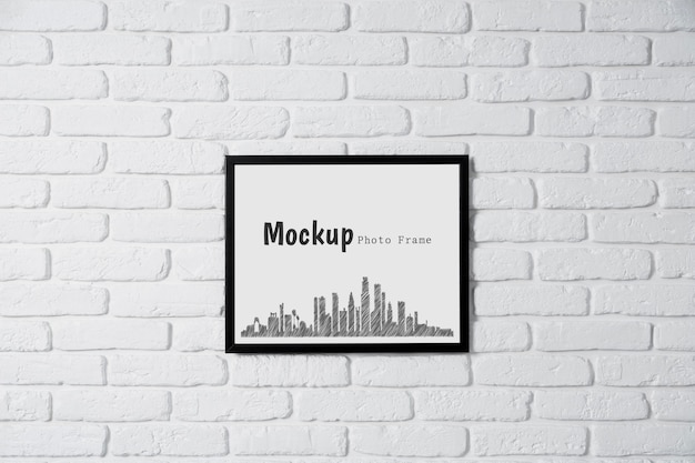 Brick wall frame mockup