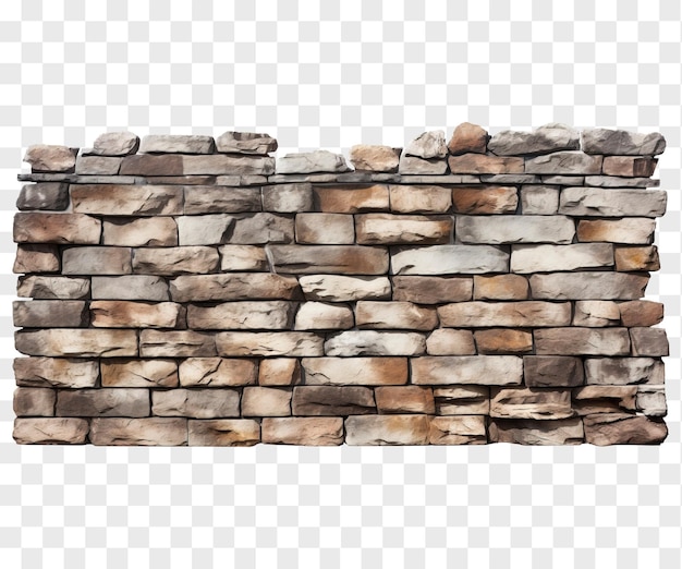 PSD brick wall isolated on transparent background png