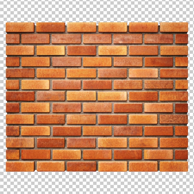 PSD brick wall segment on transparent background