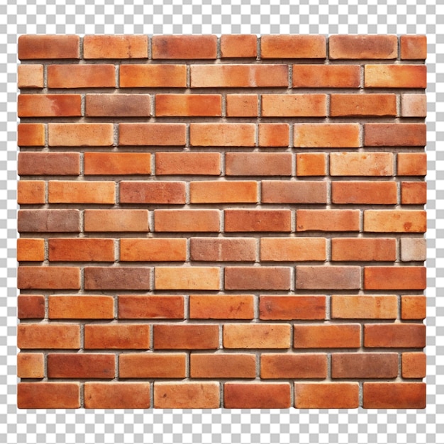 PSD brick wall short isolated on transparent background