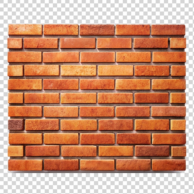 PSD brick wall short isolated on transparent background