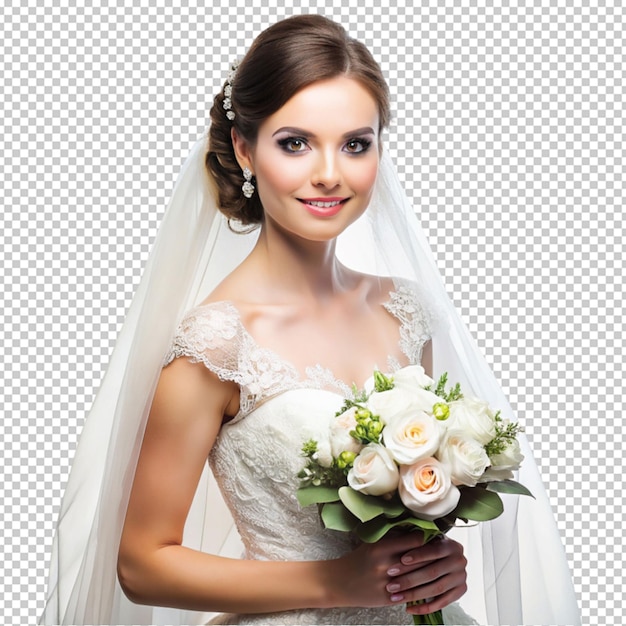 bride isolated on transparent background