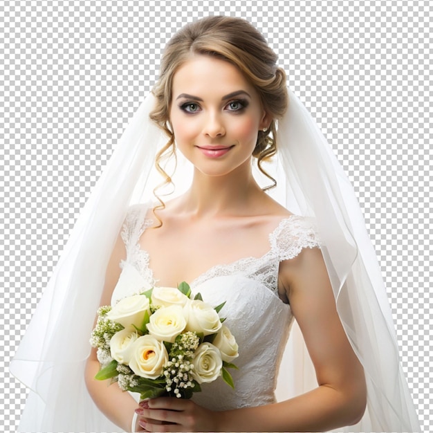 PSD bride isolated on transparent background