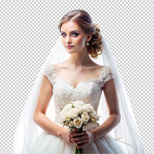 bride isolated on transparent background