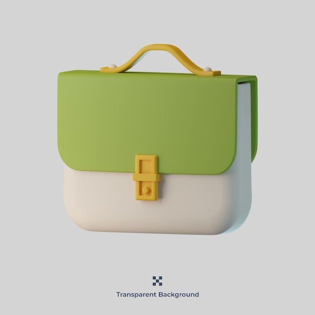 Briefcase 3d icon illustration