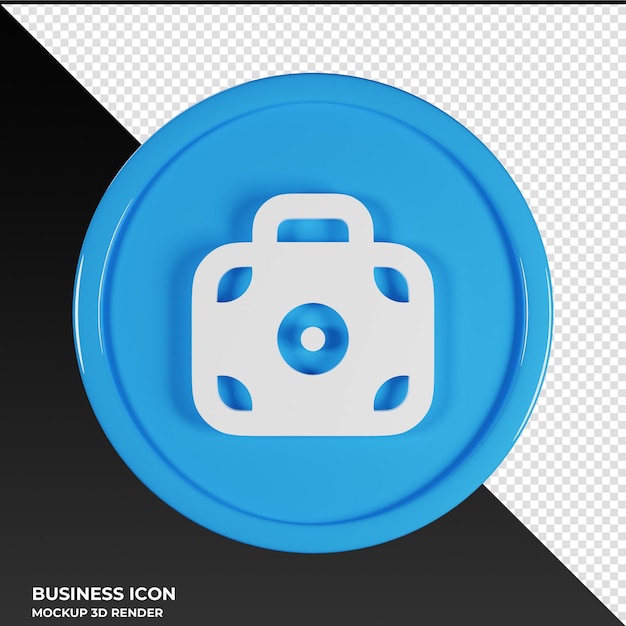 Briefcase 5 Business Icon 3D Render Illustration