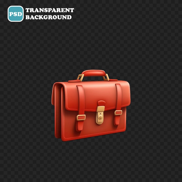 briefcase icon isolated 3d render illustration