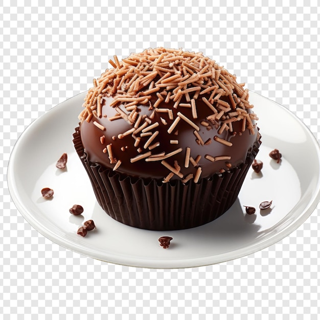 Brigadeiro isolated style png with White background minimalist generative IA