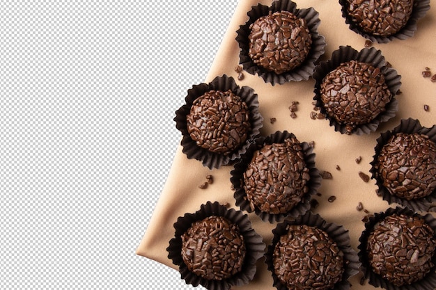 Brigadeiro Traditional Brazilian sweet Assorted party candy png transparent background