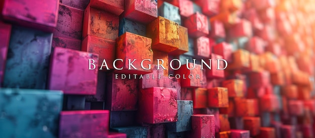 PSD bright abstract cube background 3d rendering