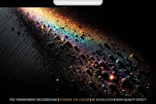 PSD bright multicolored on dark rough textured soft rainbow light abstract transparent background