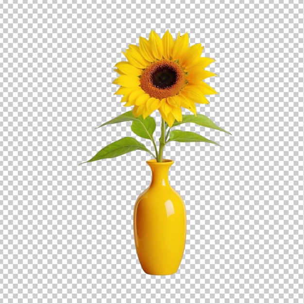 Bright sunflower in vase