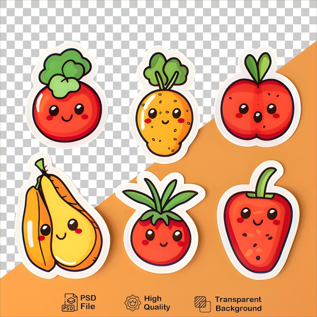 Bright and Vibrant Fruit and Veggie Stickers