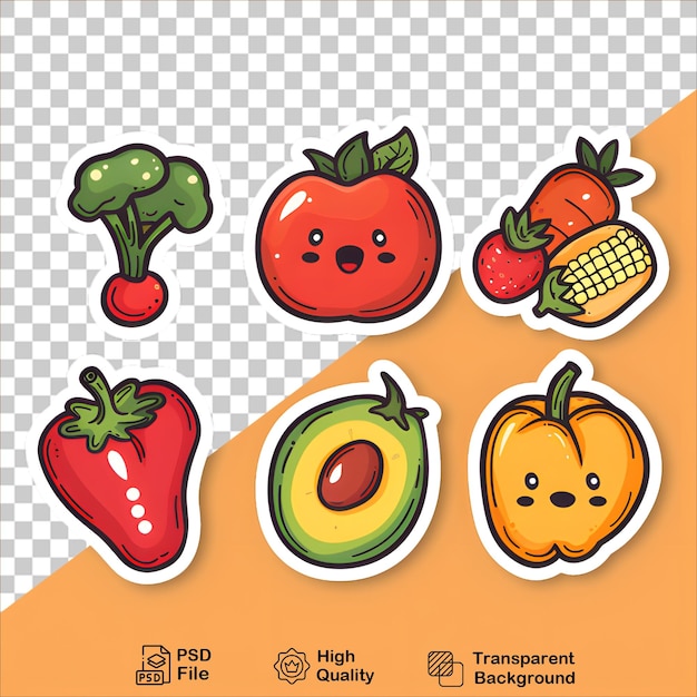 Bright and Vibrant Fruit and Veggie Stickers