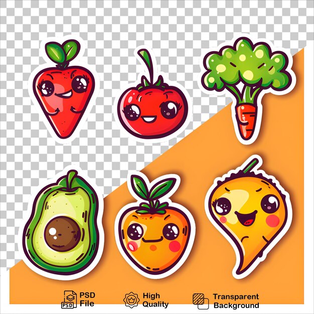 Bright and Vibrant Fruit and Veggie Stickers