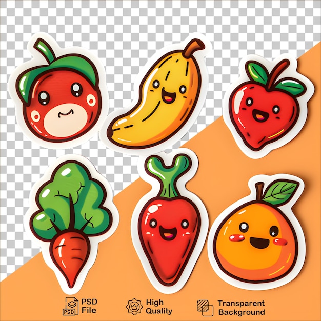 Bright and Vibrant Fruit and Veggie Stickers