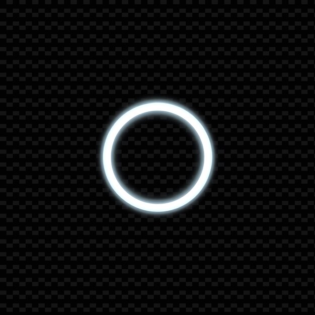 PSD bright white circle on a black background with a black background