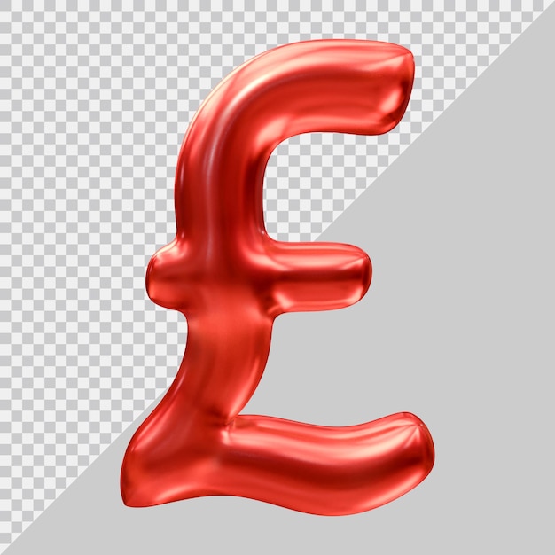 British pound sterling sign currency icon in 3d render