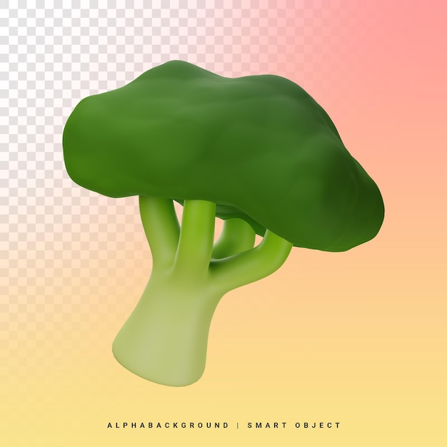 Broccoli 3d Icon Illustration