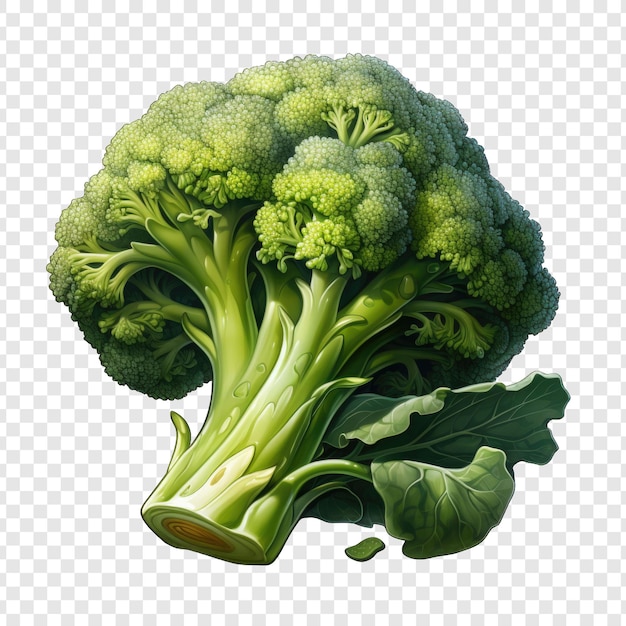 Broccoli isolated style png with White background cartoon generative IA