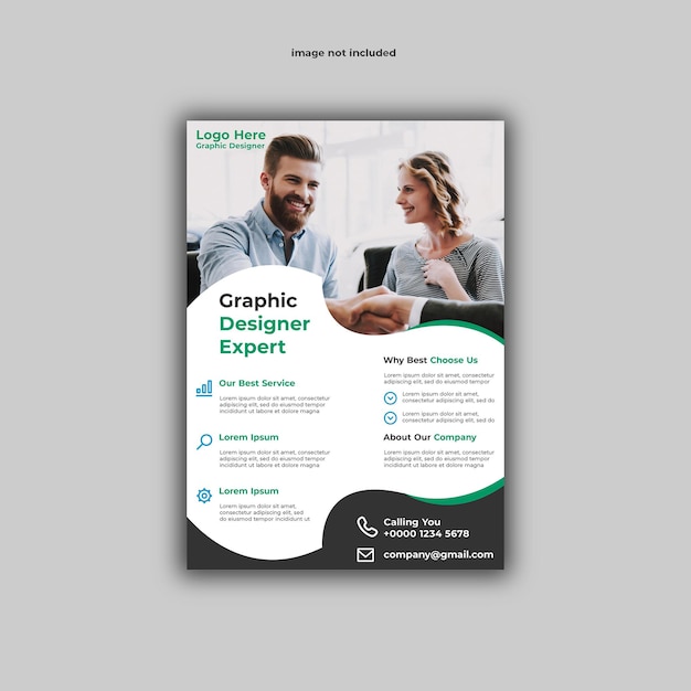 PSD a brochure for an article called design design design