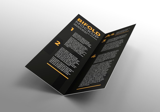 Brochure bifold mockup for advertising corporate presentations