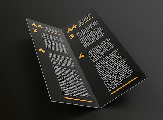 Brochure bifold mockup for advertising corporate presentations