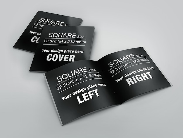 A brochure or magazine mockup