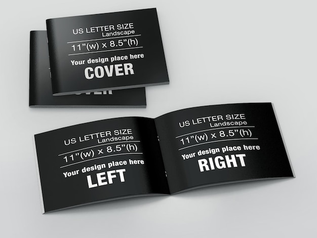 A brochure or magazine mockup