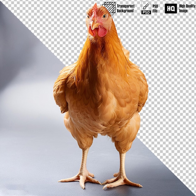 Broiler Chicken Full Body on Transparent Background