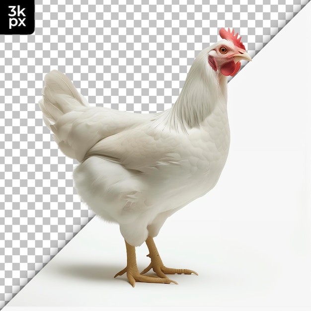 Broiler Chicken Isolated on Transparent Background