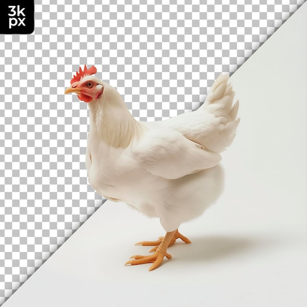 Broiler Chicken Isolated on Transparent Background