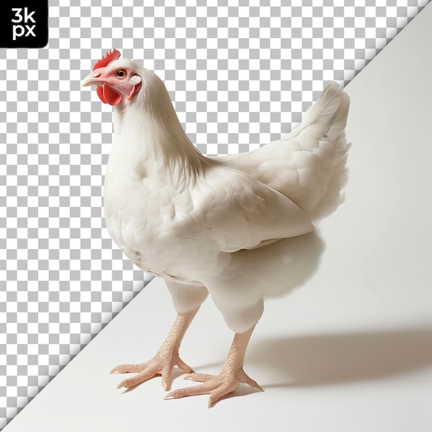 Broiler Chicken Isolated on Transparent Background