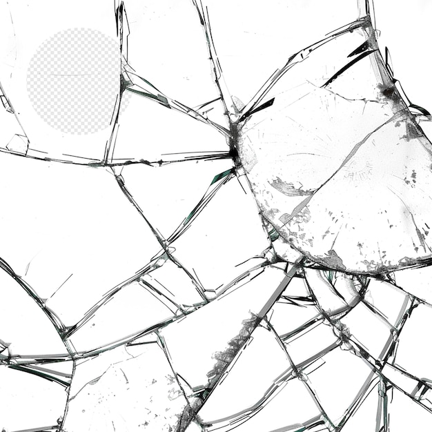 Broken glass cracked effect