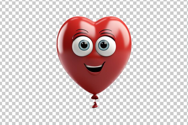 PSD broken heart character cartoon representation balloon high quality realistic image