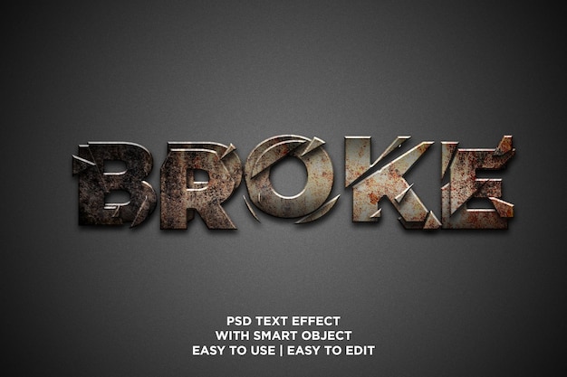 broken text effect