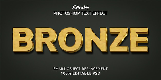 Bronze text style effect