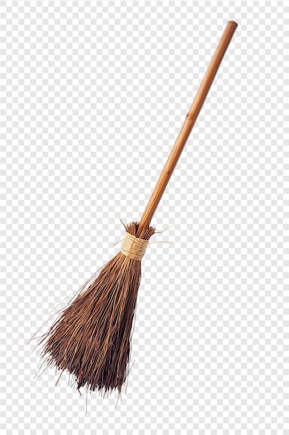 PSD a broom is standing on a white background